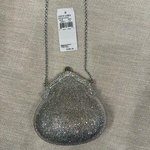Judith Leiber silver crystal bag